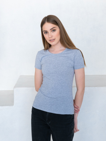 Женская ярко-зеленая футболка арт. 02W приталенного силуэта из 100% хлопка, 150 гр/м2, оптом | Мерч, униформа и текстиль для бизнеса  photo-3