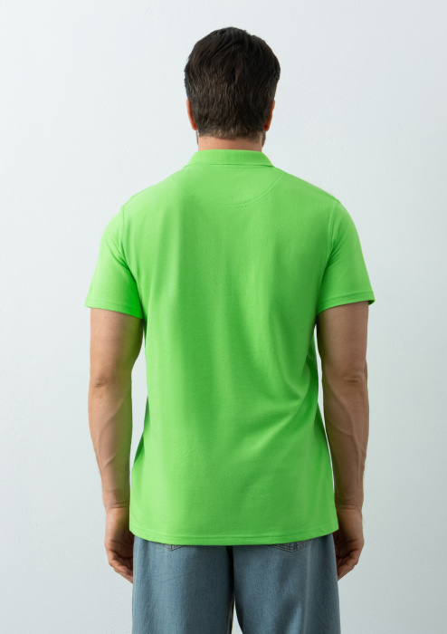 Рубашка поло унисекс STAN хлопок/полиэстер 185, 104, Ярко-зелёный (26) | Мерч, униформа и текстиль для бизнеса фото-4
