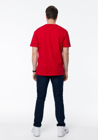 Красная футболка арт. 51 прямого кроя из 100% хлопка, 150 гр/м2, оптом | Мерч, униформа и текстиль для бизнеса  photo-8