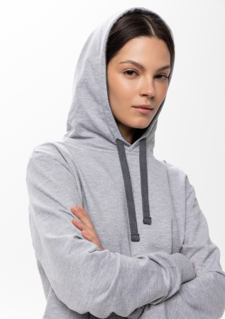 Серое худи арт. 23 с контрастным капюшоном, футер без начеса 100% хлопок, 260 гр/м2 | Мерч, униформа и текстиль для бизнеса photo-13