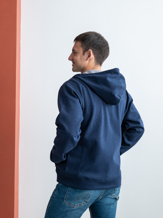 Толстовка мужская STAN с капюшоном на молнии сэндвич 320, 18, Красный (14) | Мерч, униформа и текстиль для бизнеса фото-4