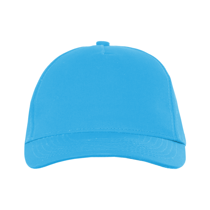 Бирюзовая детская бейсболка арт. 10J, 5 клиньев из 100% хлопка, 150 гр/м2, оптом | Мерч, униформа и текстиль для бизнеса  фото-1