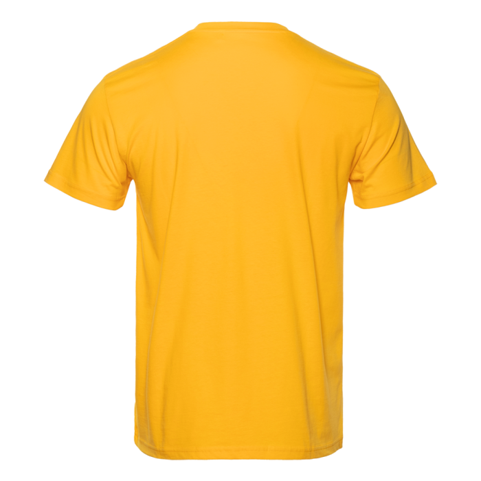 Жёлтая футболка арт. 51 прямого кроя из 100% хлопка, 150 гр/м2, оптом | Мерч, униформа и текстиль для бизнеса  фото-2