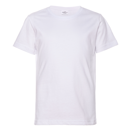 Белая детская футболка арт. 06U оверсайз кроя из 100% хлопка, 140 гр/м2, оптом | Мерч, униформа и текстиль для бизнеса photo-0