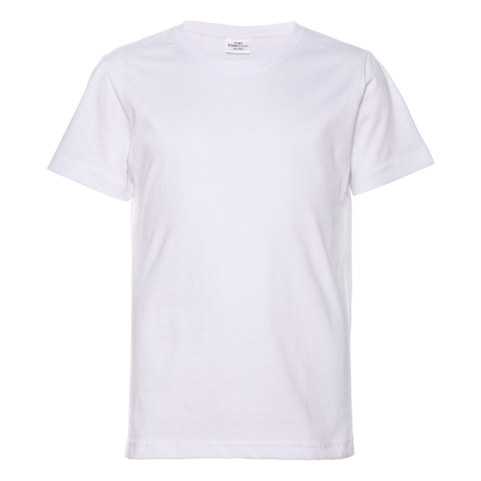 Белая детская футболка арт. 06U оверсайз кроя из 100% хлопка, 140 гр/м2, оптом | Мерч, униформа и текстиль для бизнеса фото-0