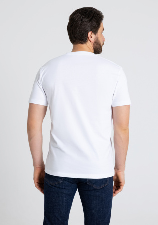 Белая футболка арт. 08U прямого кроя из 100% хлопка, 180 гр/м2, оптом | Мерч, униформа и текстиль для бизнеса  photo-6
