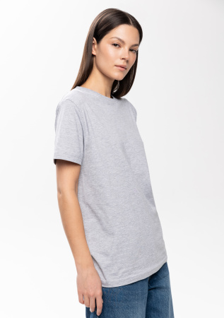 Серая футболка арт. 02 прямого кроя из 100% хлопка, 160 гр/м2, оптом | Мерч, униформа и текстиль для бизнеса  photo-10
