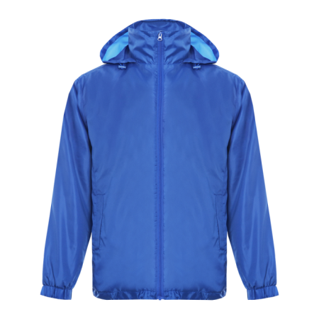 Синяя однотонная утепленная ветровка арт. 60, 100% полиэстер, Dewspo 210T | Мерч, униформа и текстиль для бизнеса photo-0