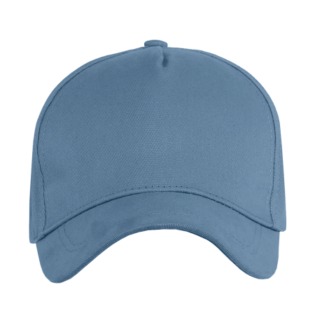 Голубая бейсболка арт. 12, 5 клиньев из 100% хлопка, 260 гр/м2, оптом | Мерч, униформа и текстиль для бизнеса  photo-2