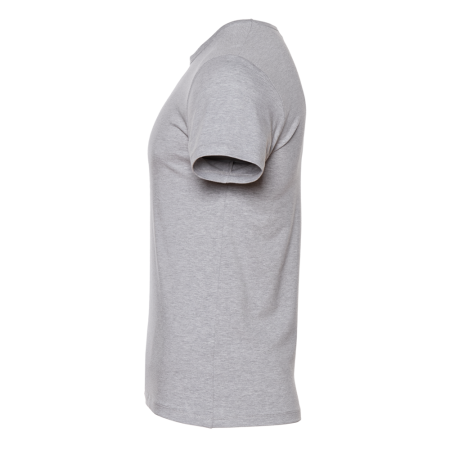 Серая футболка арт. 37 облегающего силуэта, 92% хлопок, 8% эластан, 180 гр/м2, оптом | Мерч, униформа и текстиль для бизнеса  photo-2