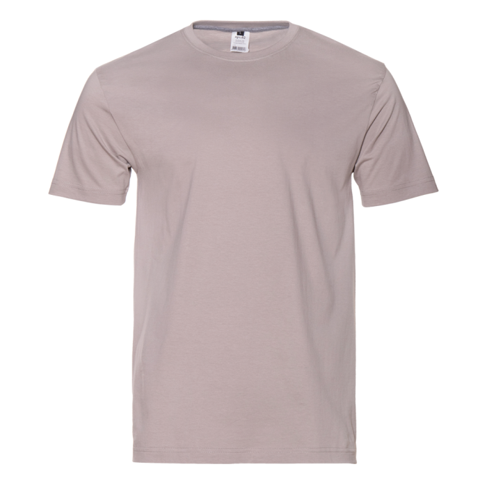 Светло-серая футболка арт. 02 прямого кроя из 100% хлопка, 160 гр/м2, оптом | Мерч, униформа и текстиль для бизнеса  фото-0