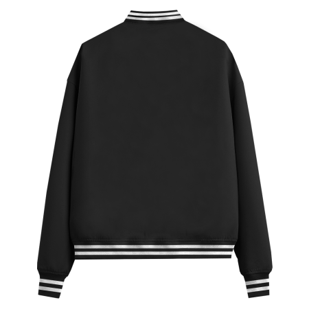 Черный бомбер арт. 71 с контрастом, футер 3-нитка (70% хлопок, 30% эластан), оптом | Мерч, униформа и текстиль для бизнеса photo-1