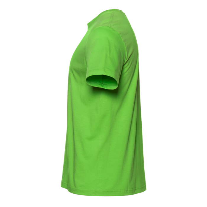 Ярко-зелёная футболка арт. 02 прямого кроя из 100% хлопка, 160 гр/м2, оптом | Мерч, униформа и текстиль для бизнеса фото-3