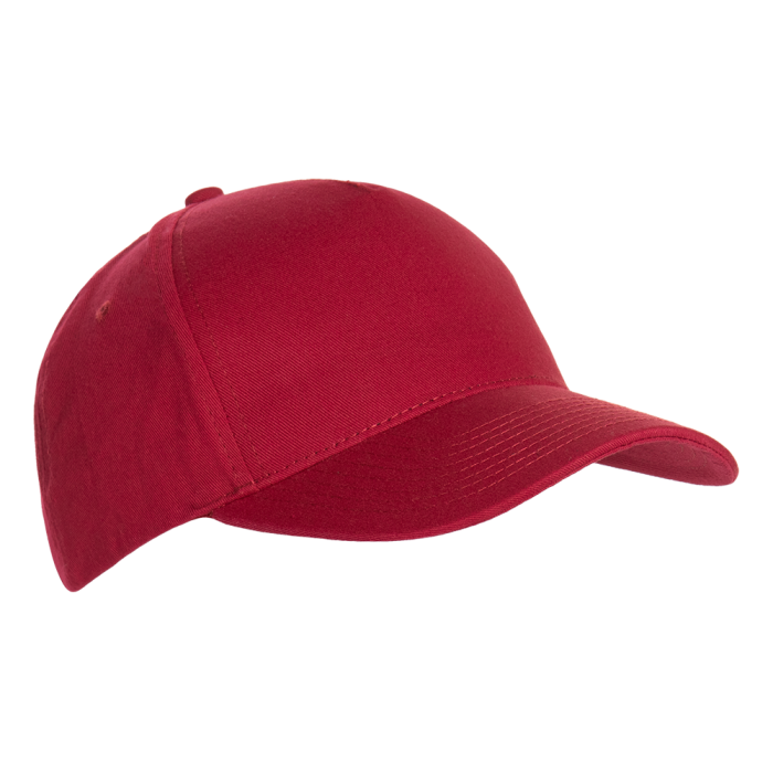 Бордовая бейсболка арт. 10L, 5 клиньев из 100% хлопка, 150 гр/м2, оптом | Мерч, униформа и текстиль для бизнеса  фото-0