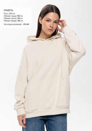 Худи унисекс STAN оверсайз футер без начёса 350, 66, Молочный (11) | Мерч, униформа и текстиль для бизнеса photo-6