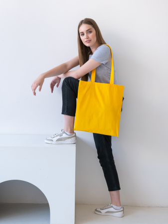 Сумка шопер STAN хлопок 38*42, 220, 200, Жёлтый (12) photo-2