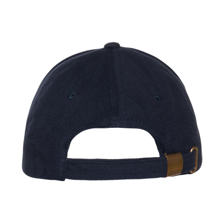 Темно-синяя бейсболка с кантом арт. 11K, 5 клиньев, 100% хлопок, 280 гр/м2, оптом | Мерч, униформа и текстиль для бизнеса  photo-4