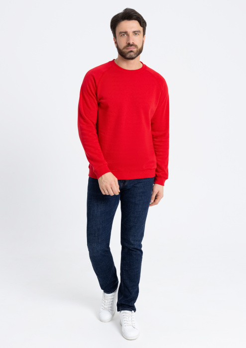 Свитшот унисекс STAN  футер с начёсом 260, 53, Красный (14) | Мерч, униформа и текстиль для бизнеса фото-4