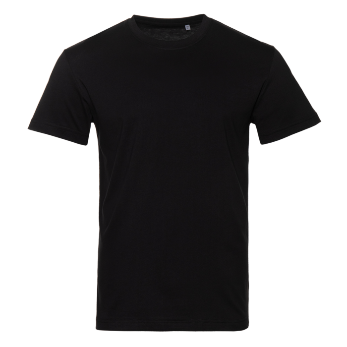 Чёрная футболка арт. 51 прямого кроя из 100% хлопка, 150 гр/м2, оптом | Мерч, униформа и текстиль для бизнеса фото-0