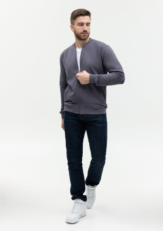 Темно-серая толстовка STAN арт. 65N на молнии, 78% хлопок, 17% полиэстер, 5% эластан, 245 гр/м2 | Мерч, униформа и текстиль для бизнеса photo-3