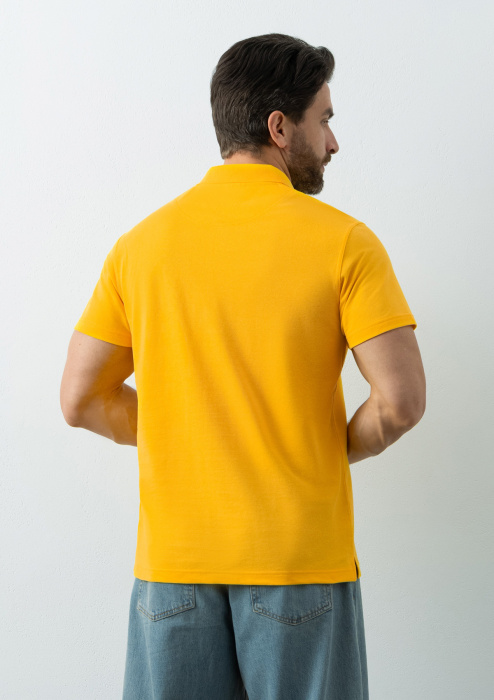 Рубашка поло унисекс STAN хлопок/полиэстер 185, 104, Жёлтый (12) | Мерч, униформа и текстиль для бизнеса фото-4