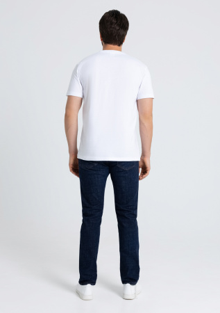 Белая футболка арт. 08U прямого кроя из 100% хлопка, 180 гр/м2, оптом | Мерч, униформа и текстиль для бизнеса  photo-5