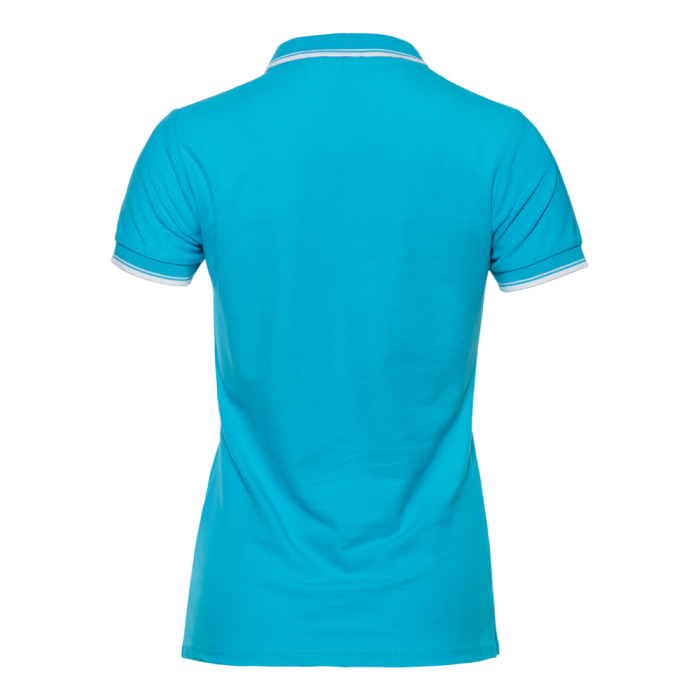 Женская бирюзовая рубашка поло арт. 04BK приталенного кроя, 80% хлопок, 20% полиэстер, 185 гр/м2, оптом | Мерч, униформа и текстиль для бизнеса  фото-1