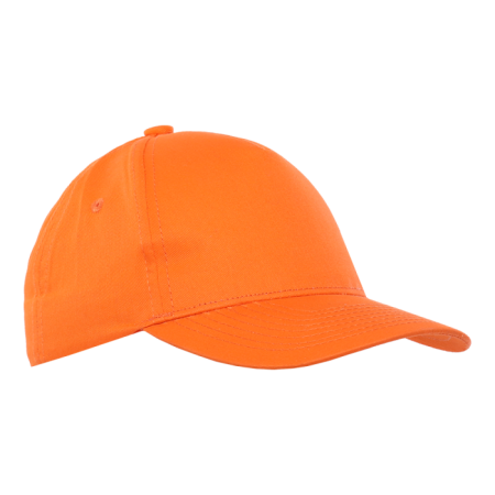 Оранжевая детская бейсболка арт. 10J, 5 клиньев из 100% хлопка, 150 гр/м2, оптом | Мерч, униформа и текстиль для бизнеса  photo-0