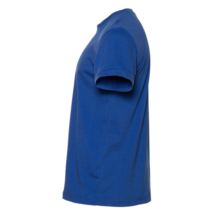 Синяя футболка арт. 52 прямого кроя из 100% хлопка, 150 гр/м2, оптом | Мерч, униформа и текстиль для бизнеса  фото-3