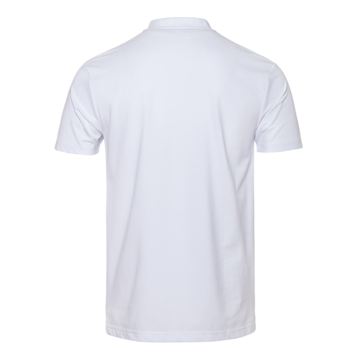 Белая рубашка поло арт. 04B из 100% хлопка, 185 гр/м2, оптом | Мерч, униформа и текстиль для бизнеса  фото-1