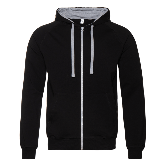 Толстовка мужская STAN с капюшоном на молнии футер без начёса 260, 61, Чёрный (20) | Мерч, униформа и текстиль для бизнеса фото-0