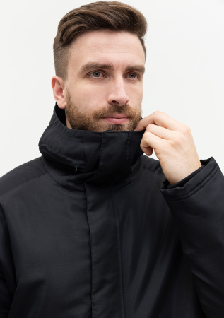 Черная однотонная куртка арт. 73, 100% полиэстер с водоотталкивающей пропиткой, оптом | Мерч, униформа и текстиль для бизнеса photo-13