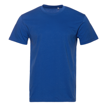 Синяя футболка арт. 51 прямого кроя из 100% хлопка, 150 гр/м2, оптом | Мерч, униформа и текстиль для бизнеса  photo-0