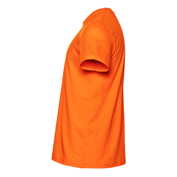 Оранжевая футболка арт. 51 прямого кроя из 100% хлопка, 150 гр/м2, оптом | Мерч, униформа и текстиль для бизнеса  фото-2