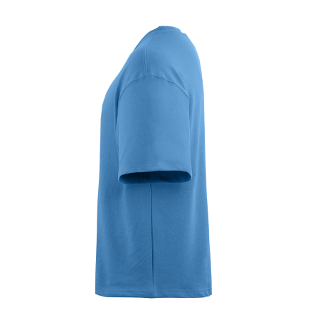Голубая футболка арт. 40 оверсайз кроя, состав 65% хлопок 35% полиэстер, 260 гр/м2, оптом| Мерч, униформа и текстиль для бизнеса  photo-2