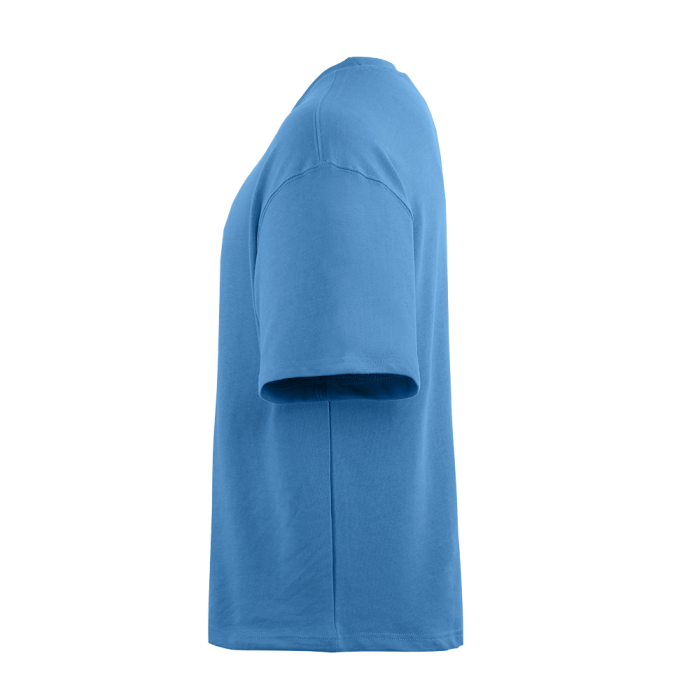Голубая футболка арт. 40 оверсайз кроя, состав 65% хлопок 35% полиэстер, 260 гр/м2, оптом| Мерч, униформа и текстиль для бизнеса  фото-2