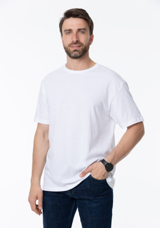 Белая футболка арт. 02 прямого кроя из 100% хлопка, 160 гр/м2, оптом | Мерч, униформа и текстиль для бизнеса  photo-13