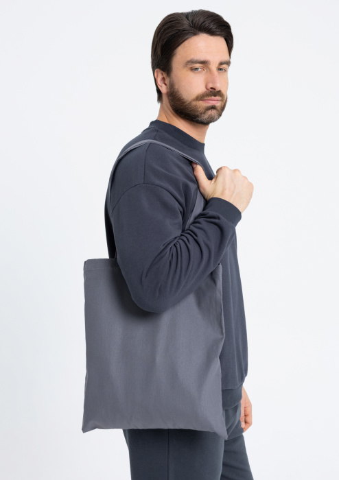 Сумка шопер STAN хлопок 38*42, 200,201, Графит (101) фото-2