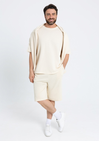 Молочные однотонные шорты арт. 98, 65% хлопок, 35% полиэстер, оптом | Мерч, униформа и текстиль для бизнеса photo-5