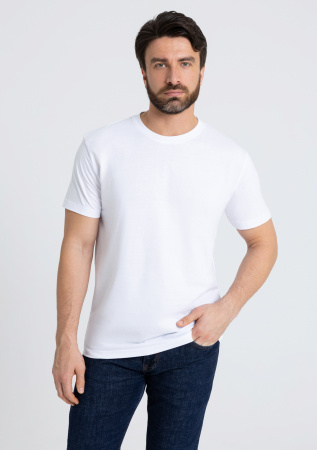 Белая футболка арт. 08U прямого кроя из 100% хлопка, 180 гр/м2, оптом | Мерч, униформа и текстиль для бизнеса  photo-7