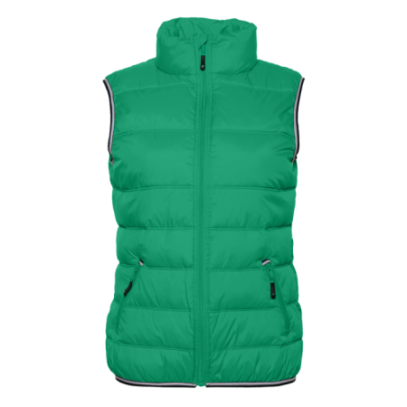 Зеленый однотонный утепленный женский жилет арт. 82W, 100% нейлон, оптом | Мерч, униформа и текстиль для бизнеса photo-0