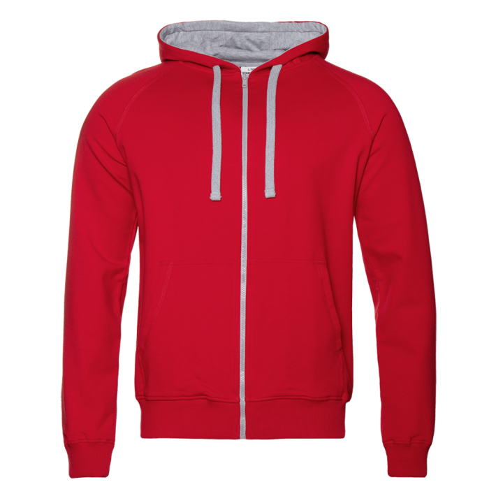 Толстовка мужская STAN с капюшоном на молнии футер без начёса 260, 61, Красный (14) | Мерч, униформа и текстиль для бизнеса фото-0