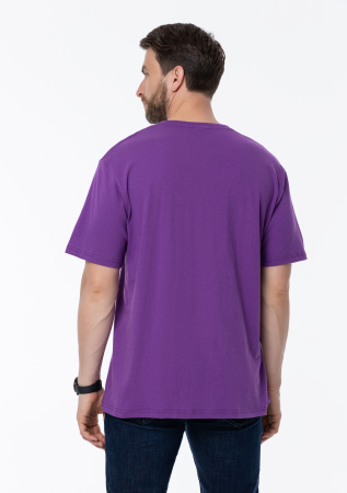 Фиолетовая футболка арт. 02 прямого кроя из 100% хлопка, 160 гр/м2, оптом | Мерч, униформа и текстиль для бизнеса  photo-5