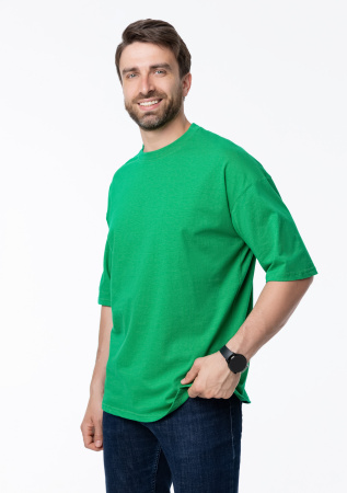 Зелёная футболка арт. 39 оверсайз кроя, из 100% хлопка, 140 гр/м2, оптом | Мерч, униформа и текстиль для бизнеса   photo-7