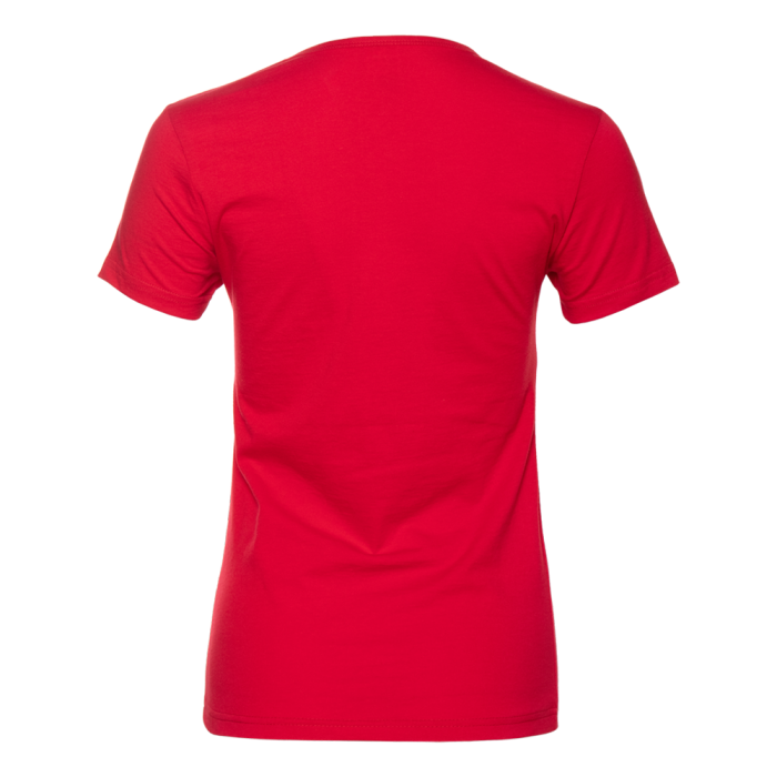 Женская красная футболка арт. 02W приталенного силуэта из 100% хлопка, 150 гр/м2, оптом | Мерч, униформа и текстиль для бизнеса  фото-1