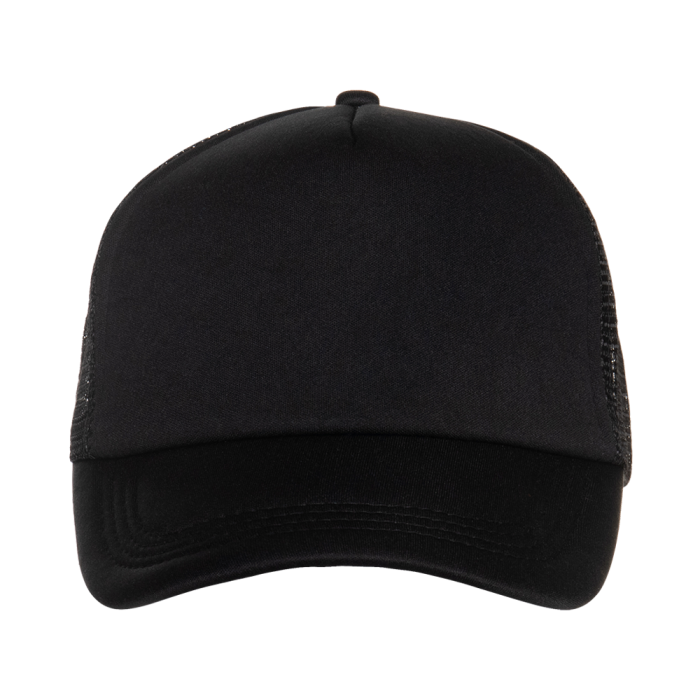 Черная бейсболка с сеткой арт. 33, 5 клиньев из 100% полиэстера | Мерч, униформа и текстиль для бизнеса  фото-3