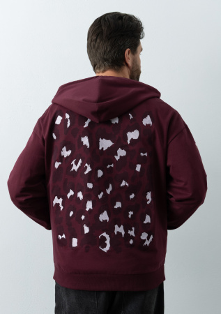 Бордовая толстовка на молнии STAN арт. 99, футер без начёса, 100% хлопок, 240 гр/м2  | Мерч, униформа и текстиль для бизнеса photo-10