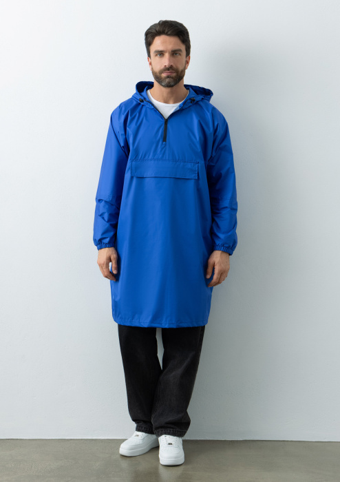 Синий однотонный дождевик пончо арт. 61, 100% полиэстер с водоотталкивающей пропиткой, оптом | Мерч, униформа и текстиль для бизнеса фото-3