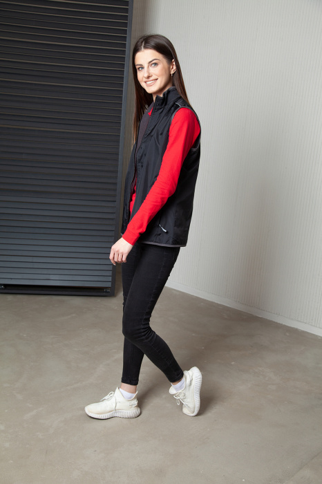 Красный однотонный двухсторонний женский жилет арт. 24WN, Taffeta 210T, оптом | Мерч, униформа и текстиль для бизнеса фото-3
