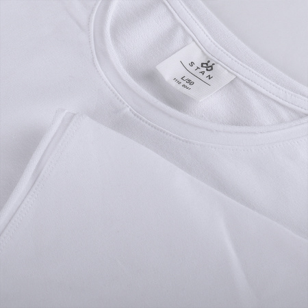 Белая футболка арт. 41 оверсайз кроя состав 95% хлопок 5% спандекс, 260 гр/м2, оптом | Мерч, униформа и текстиль для бизнеса   photo-4